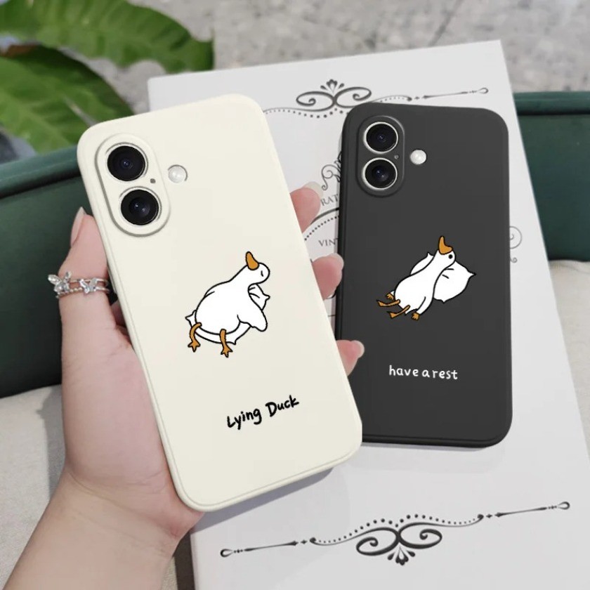 Ốp Điện Thoại Họa Tiết Vịt Hoạt Hình Tối Giản Cho Xiaomi 14T 11T 10T 9T Pro 11 Lite 5G NE Poco X7 Pro F7 Pro M7 Pro Ốp lưng TPU Mềm Chống Sốc
