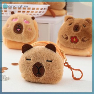 Deyangk Sáng Tạo Mới Capybara Anime Sang Trọng Ví Đựng Tiền Xu Thời Trang Ví Tròn Hoạt Hình Túi Mặt Dây Chuyền VN