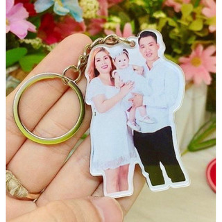 [Siêu Rẻ ] Móc khoá cắt viền in theo ảnh in theo yêu cầu chất liệu acrylic viền trong suốt dễ thương có làm quà tặng- ĐH