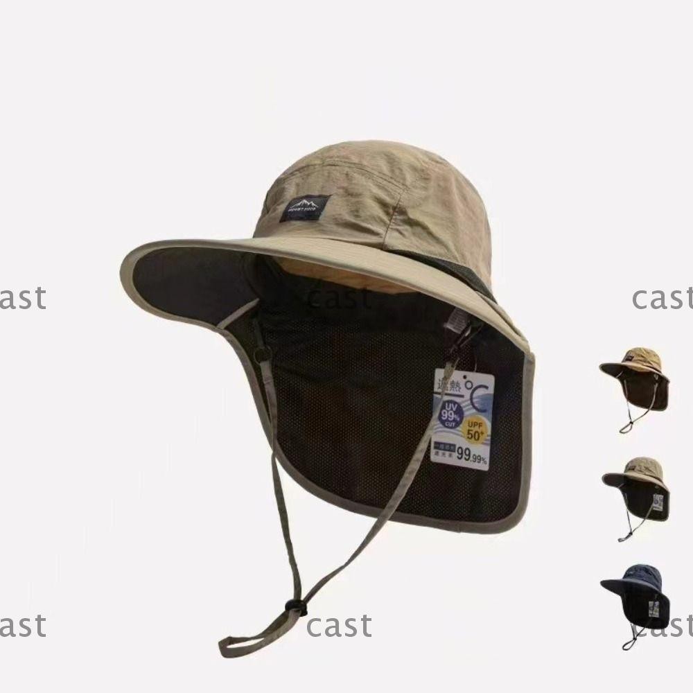 Mũ đi bộ đường dài CAST, thiết kế vành rộng kiểu ngư dân, chống nắng và khô nhanh