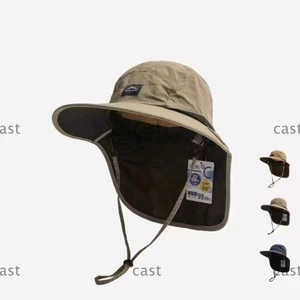 Mũ đi bộ đường dài CAST, thiết kế vành rộng kiểu ngư dân, chống nắng và khô nhanh