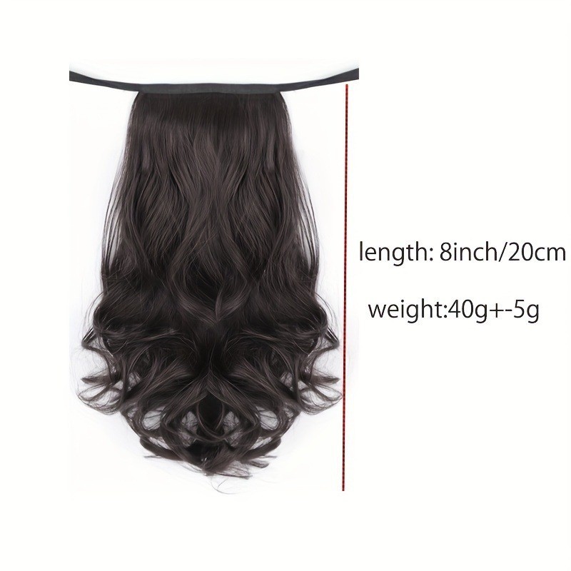Tóc Giả Đuôi Ngựa Xoăn Dài Có Dây Buộc Hình Hoa Lê Gợn Sóng thời trang - Phong cách băng thanh lịch