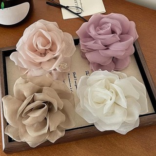 Kẹp Tóc Hai Mặt Hoa Lớn từ Vải Hoa - Quà Tặng Sinh Nhật Charming