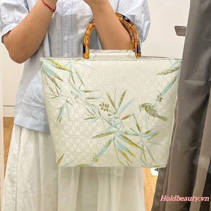 Phụ Nữ Dung Tích Lớn Tote Hợp Thời Trang Retro Thêu Hoa Túi Đeo Vai Túi Xách Đi Biển Du Lịch Hàng Ngày Mua Sắm