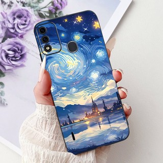 Dành Cho Vỏ ITEL A48 Hoa Cẩm Thạch Phổ Biến Bướm Silicon Mềm Màu Đen Bảo Vệ Điện Thoại Cho Itel A48 A 48 2020 Ốp Lưng
