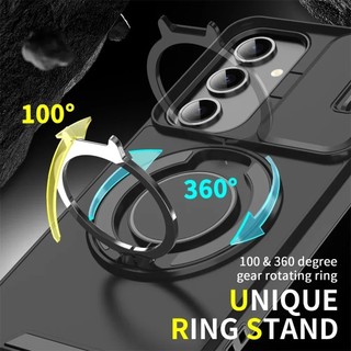 Vỏ Giáp Giá Đỡ Từ Tính Ốp Lưng Điện Thoại Samsung A16 A06 A55 A35 A25 A15 A54 A14 A23 A13 5G Trượt Bảo Vệ Camera Vỏ Chống Sốc