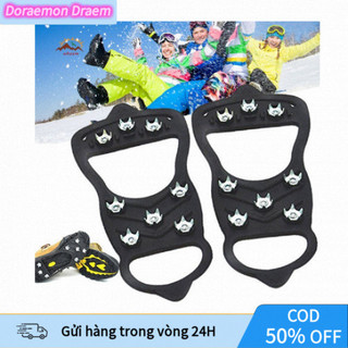 [COD] Phụ Kiện Đinh Gắn Đế Giày Chống Trượt – 8 Răng, 10 Răng Dùng Leo Núi, Đi Bộ Đường Dài, Mùa Đông Không Lo Ngã
