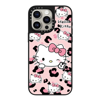 Ốp điện thoại cứng gương in họa tiết da báo từ tính cho iPhone 16ProMax 15 14 13 12 Vỏ chống sốc