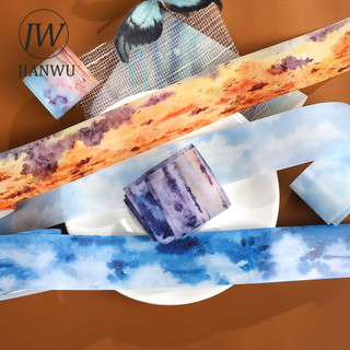 JIANWU 40mm * 200cm Vintage Nhiều Màu Sắc Bầu Trời Mây Phong Cảnh Chất Liệu Cắt Băng PET Sáng Tạo DIY Sổ Lưu Niệm Văn Phòng Phẩm