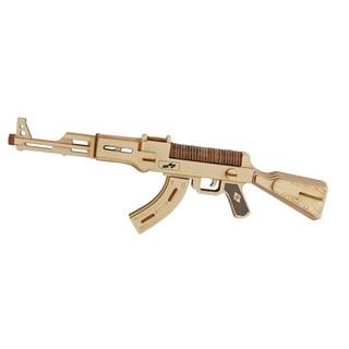 Mô Phỏng Bằng Gỗ Súng Tiểu Liên Mô Hình 3D Lắp Ráp Bé Trai Giáo Dục Gỗ Súng Bắn Súng Đồ Chơi Bằng Gỗ 3D Ba Chiều Xếp Hình