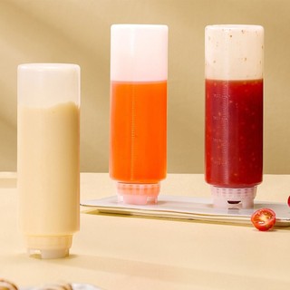 [Giao hàng nhanh] Chai bóp HAVENLYCO, Chai nước sốt ép dung tích lớn 360 / 700 / 1000ml, Chai đựng Salad bằng nhựa Dụng cụ nhà bếp