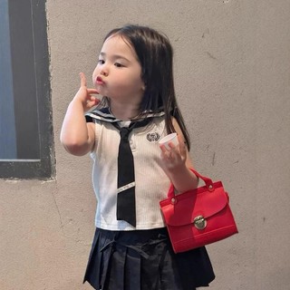 S356-[tomnaukid] Set áo thủy thủ phối chân váy xếp ly cho bé gái size từ 8-30Kg