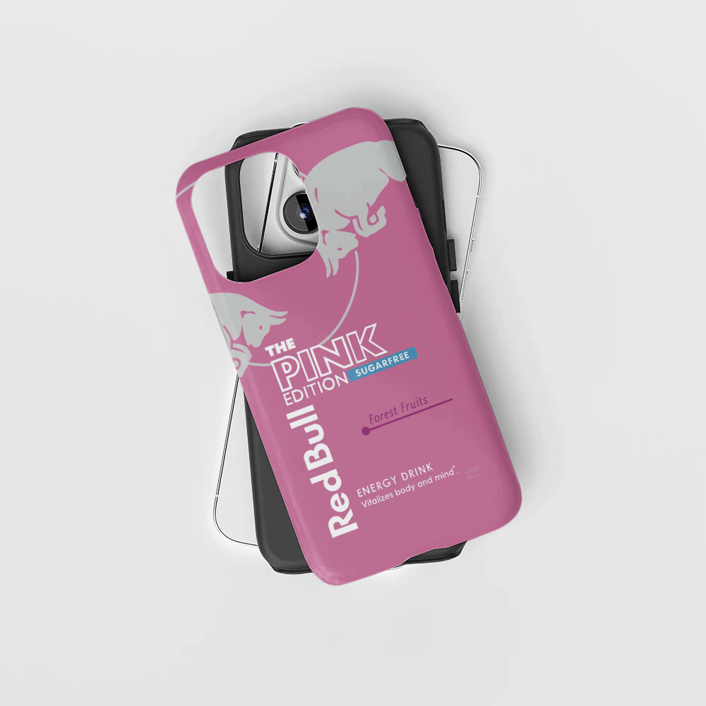 F1 RED BULL, Ốp Điện Thoại Nền Màu Hồng Cho iPhone16PM 15ProMax 11Pro 12MINI SAMSUNG S22 / 23 / 24 / 25 13plus 7 / 8 SE XS XR Vỏ Bóng 2 Trong 1