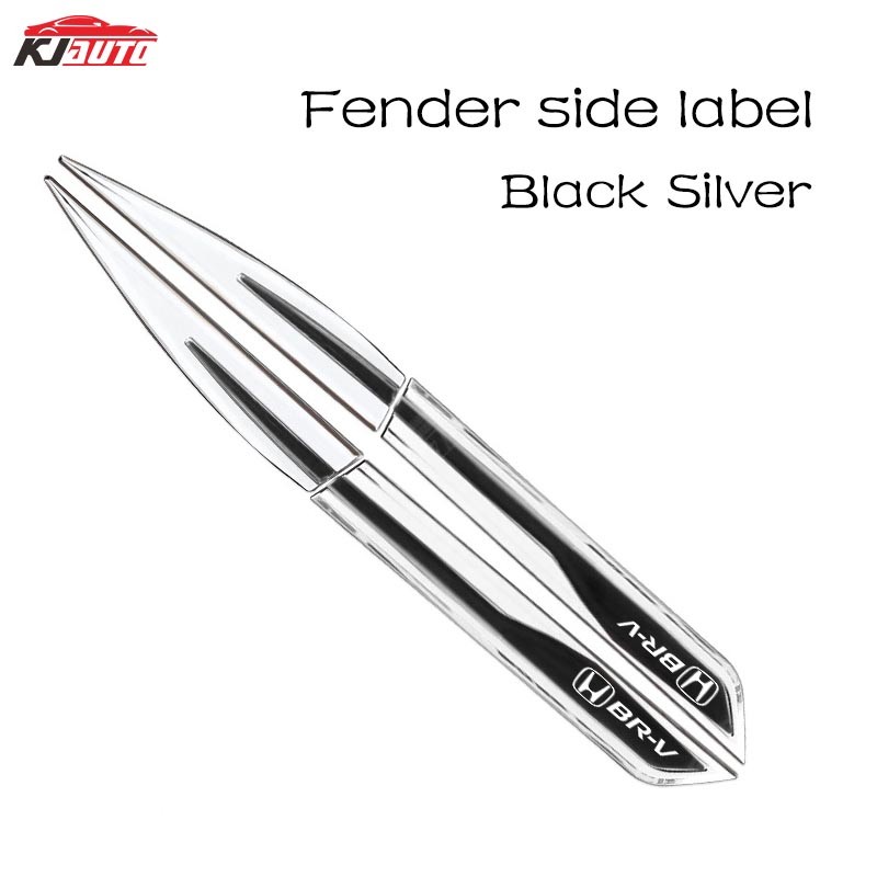 Honda BRV BR-V Xe Fender Kim Loại Biểu Tượng Miếng Dán 3D Lưỡi Phong Cách Bên Huy Hiệu Viền Trang Trí Phụ Kiện