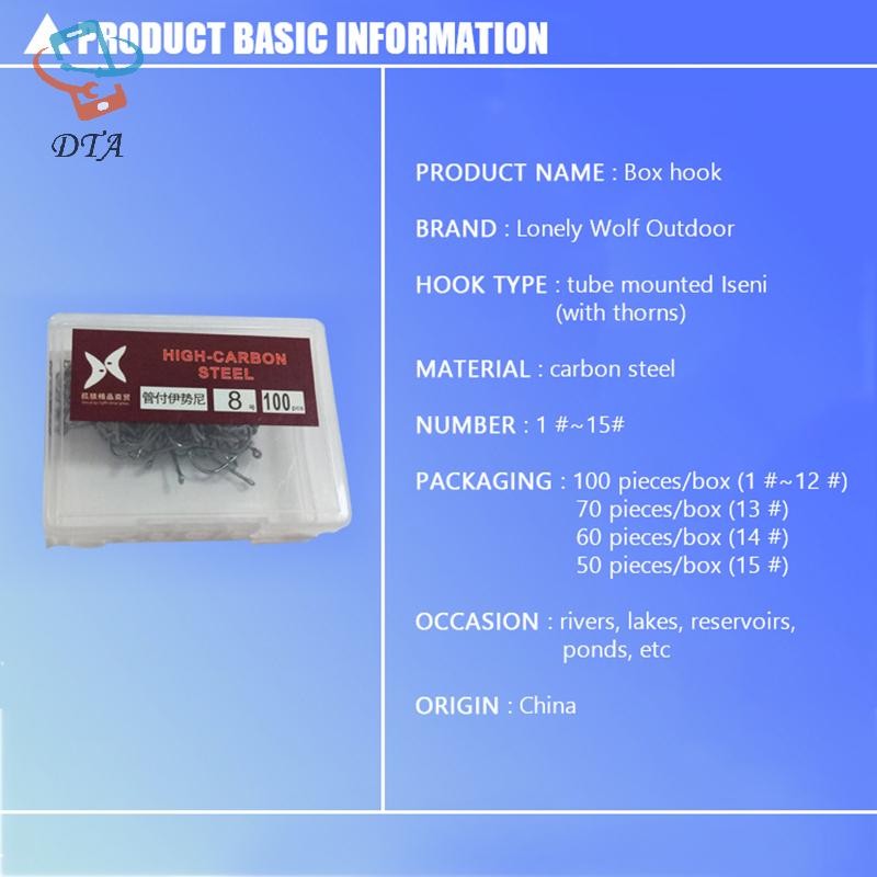 Hộp Móc Câu Cá Thép Carbon Cao Cấp Dành Cho Nước Ngọt - Chất Lượng Cao VN