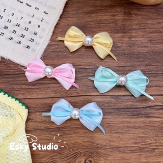 Phong Cách Hàn Quốc 3D Ngọc Trai Nơ Kẹp Tóc Cho Chó Top BB Kẹp Cho Maltese Yorkie Chó Con Chụp Ảnh Phụ Kiện Tóc