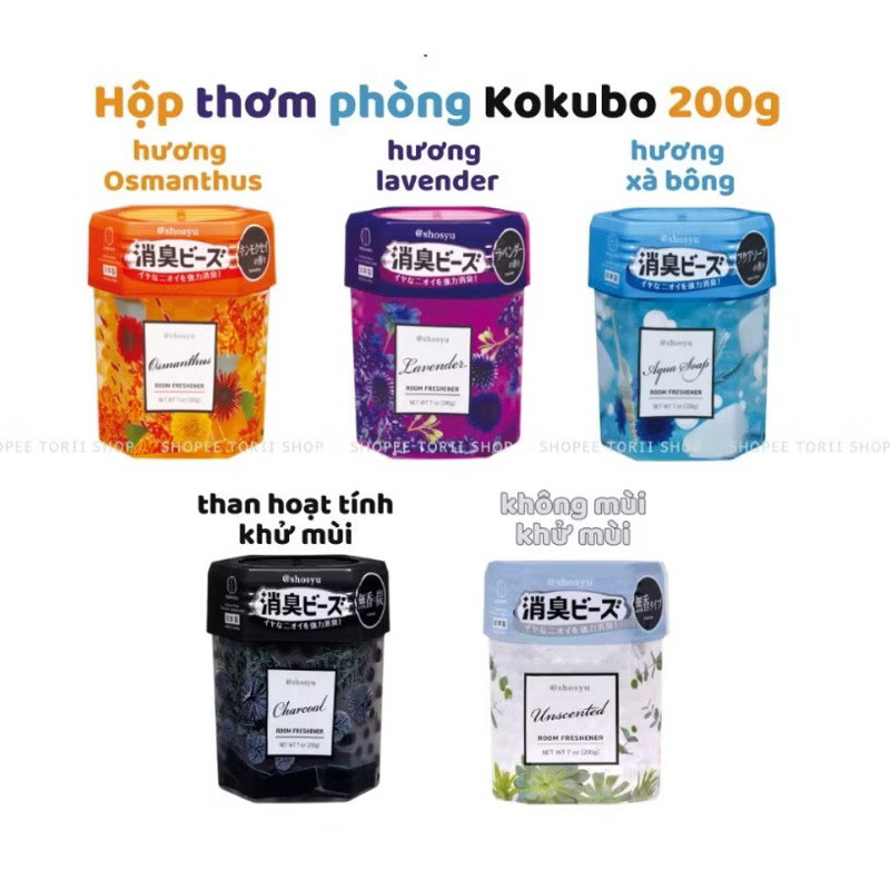 Hộp Khử mùi, Thơm Phòng KOKUBO Nhật Bản 200 gr/ Hộp thơm phòng Nhật Bản