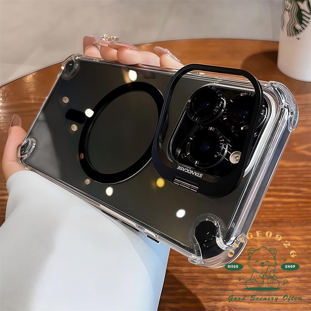 Chống rơi acrylic trong suốt khung từ tính Vỏ điện thoại iphone16 Pro Max 15 14 13 12 vỏ cho vỏ iPhone Vỏ mềm silicon TPU chống sốc