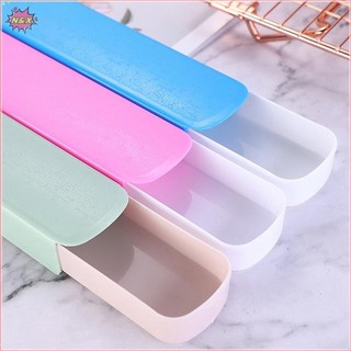 N & X Dao Kéo Ống Hút Nhựa Hộp Bảo Quản Đũa Nĩa Thìa Kéo Hộp Du Lịch Ngoài Trời Bộ Đồ Ăn Di Động Hộp Trống.