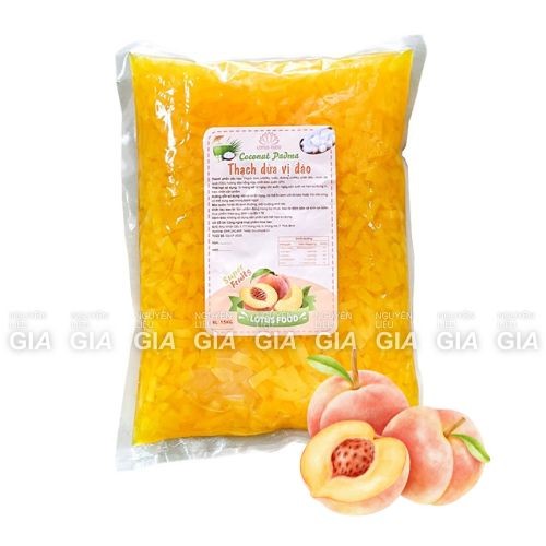 [THÙNG 10 BỊCH] Thạch dừa Lotus 1.5kg - HƯƠNG ĐÀO