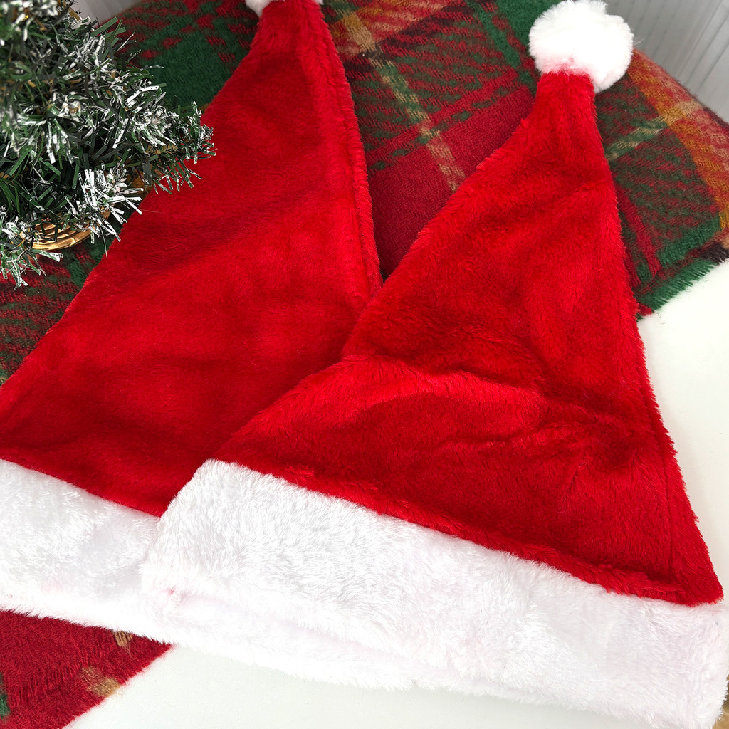 Mũ Giáng Sinh Sang Trọng | Mũ ông già Noel có thể điều chỉnh bằng vải mềm, hoàn hảo cho ảnh gia đình & lễ kỷ niệm lễ hội
