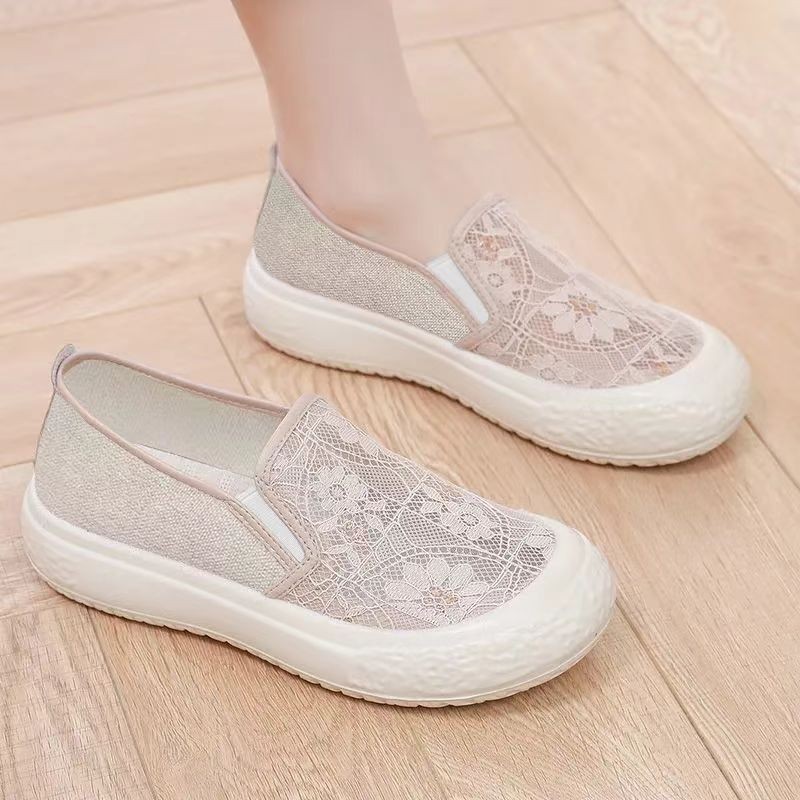 Giày nữ mùa hè mới có lưới thoáng khí và thoải mái, giày vải Bắc Kinh thông thường dành cho nữ
