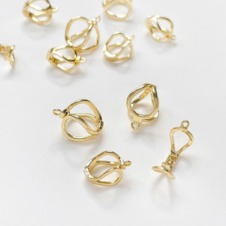 14k Mạ Đồng Vàng Thật Bảo Quản Màu Sắc Mạnh Mẽ Khóa Đa Năng Tự Làm Vòng Tay Vòng Cổ Hoàn Thiện Che Khuyết Điểm Khóa Túi Đính Hạt Khóa Đầu Phụ Kiện