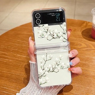 Dễ Thương Nhiều Màu Sắc Mùa Hè Họa Tiết Hoa Trong Suốt Dành Cho Samsung Galaxy Z Flip 6 Flip 5 Flip 4 Flip 3 Full Bản Lề Trong Suốt Cứng PC Gấp Ốp điện thoại Samsung Z Flip6 Flip5 Flip4 Flip3