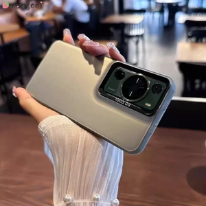 Dành Cho Huawei Pura 70 P60 Art P50 P40 P30 Pro Plus Ultra Ốp Điện Thoại Laser Sang Trọng Đen Bạc Đơn Giản Sáng Bóng Cặp Đôi Kinh Doanh Mờ Mờ Mờ Vỏ Chống Sốc Vỏ