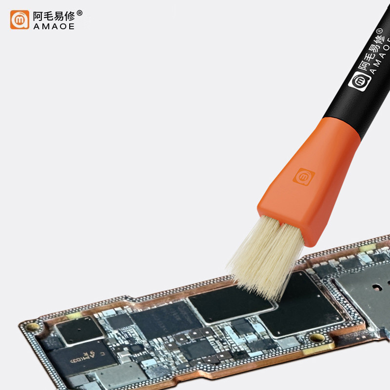 AMAOE Bàn chải an toàn ESD hai đầu có thể thay thế cho iPhone iPad Máy tính Samsung Bo mạch chủ PCB CPU IC Dụng cụ sửa chữa làm sạch