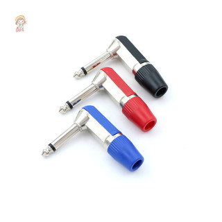 Twe 1 / 4 '' 6.35mm 2 Cực Mono Nam Jack Góc Phải Guitar Cắm Adapter Kết Nối VN