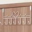 Giá 7 móc treo đồ cài phía sau cánh cửa bằng thép sơn tĩnh điện cứng cáp