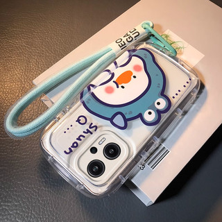 Ốp Điện Thoại Túi Khí Trong Suốt Cho Vivo T2 T2X T1 S1 iQOO 12 Z9X Z8 Z7 Z6 Lite Z5 Z5X Z3 U3 U1 Neo 9 9s 8 Pro 7 6 5 SE 5s Vỏ Vịt Mũ Cá Sấu Dễ Thương Hoạt Hình Trong Suốt Bao da