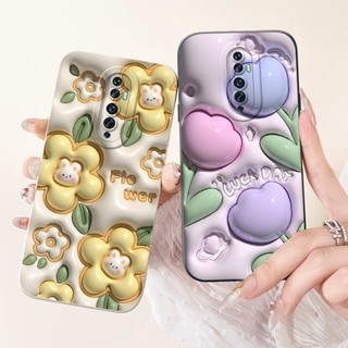 Ốp bảo vệ ống kính Oppo Reno2 F / Reno2 Z / Reno2 Reno 2F 2Z 2 CPH1989 CPH1951 CPH1907 Vỏ điện thoại TPU silicon mềm hoạt hình thỏ gấu trúc dễ thương