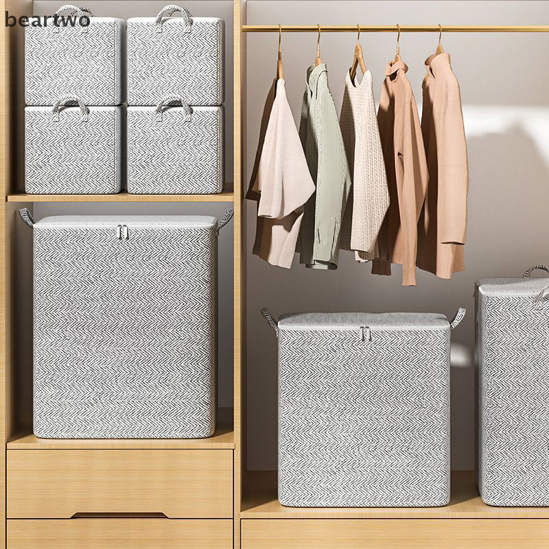 < Beartwo > Túi đựng quần áo dung tích lớn Chăn Duvet Túi Sorg Chống bụi Quần áo Sorg Túi đựng đồ gia dụng Giỏ đựng đồ đẹp