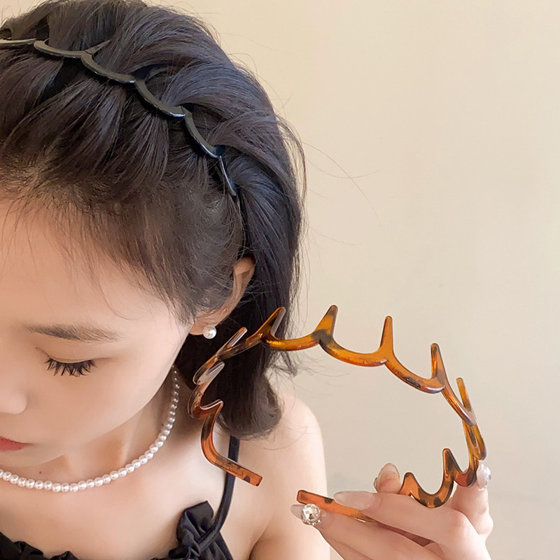 Băng đô rửa mặt nữ đơn giản, chống trượt, có răng kẹp tóc, đa năng