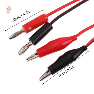 Twe 1Pc Kiểm Tra Nhiều Mét Dẫn Dây Cáp 100cm Hai Đầu Chuối Cắm Vào Cá Sấu Kẹp Đầu Nối Điện DIY Dụng Cụ VN