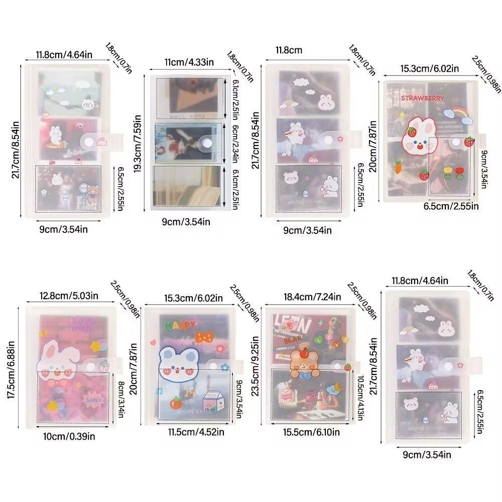 AWNGD 1 Cái Hộp Đựng Thẻ Hình Ảnh, Album Ảnh Sách PVC, Sáng Tạo Trong Suốt 80 / 160 Khe Cắm 3 / 4 / 5 / 6 / 7 Inch Photocard Chủ Thần Tượng Ngôi Sao