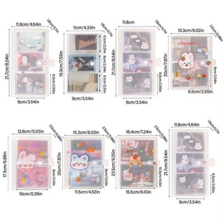 WOOLYNOOK 1 Cái Album Ảnh, Thu Thập Sách 80 / 160 Khe Đựng Thẻ Hình, PVC Trong Suốt 3 / 4 / 5 / 6 / 7 Inch Photocard Chủ Thần Tượng Ngôi Sao