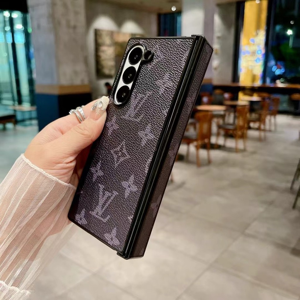 Ốp điện thoại họa tiết cổ điển sang trọng cho Samsung Galaxy Z Fold 7 6 5 4 3 Vỏ chống sốc sang trọng cao cấp cho Z Fold7 thiết kế độc đáo Vỏ bảo vệ toàn diện