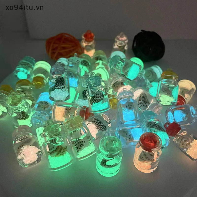 XOITU Dạ Quang Trong Suốt Trôi Chai Bánh Hộp Mặt Dây Chuyền Trang Sức Làm DIY Ch Trang Trí Nhà Cửa Trang Trí VN
