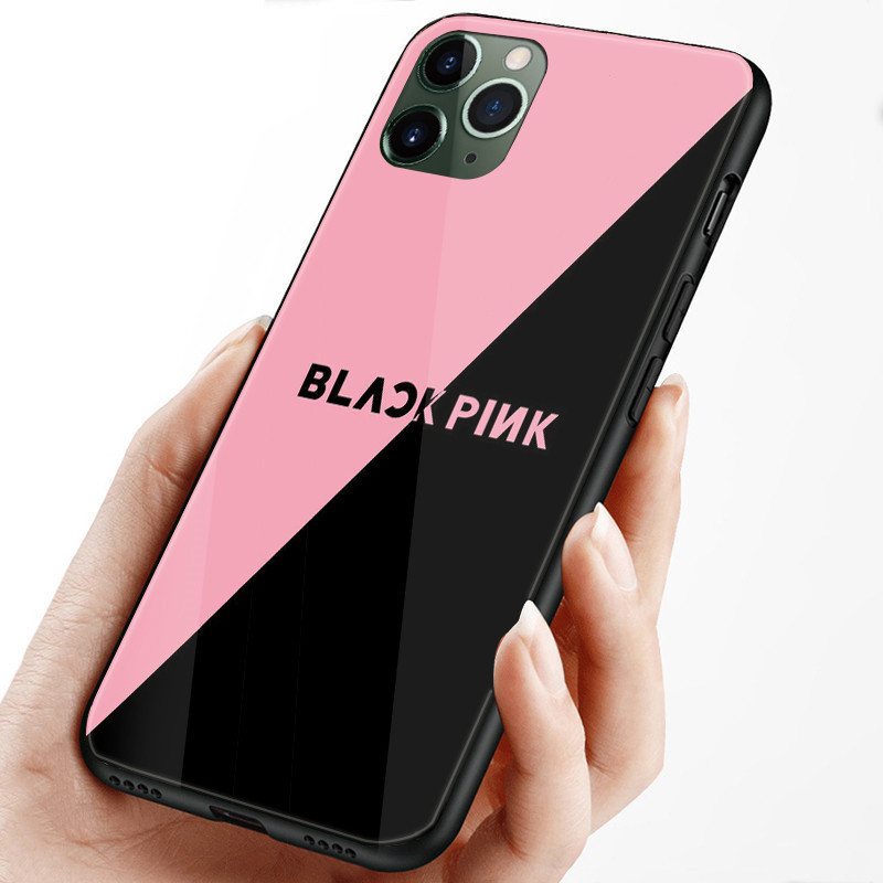 Ốp Điện Thoại Kính Cường Lực BLACKPINK Kpop Cho IPhone 15 14 13 12 11 Pro XS Max Plus Mini X XR 8 7 6s SE2 / 3