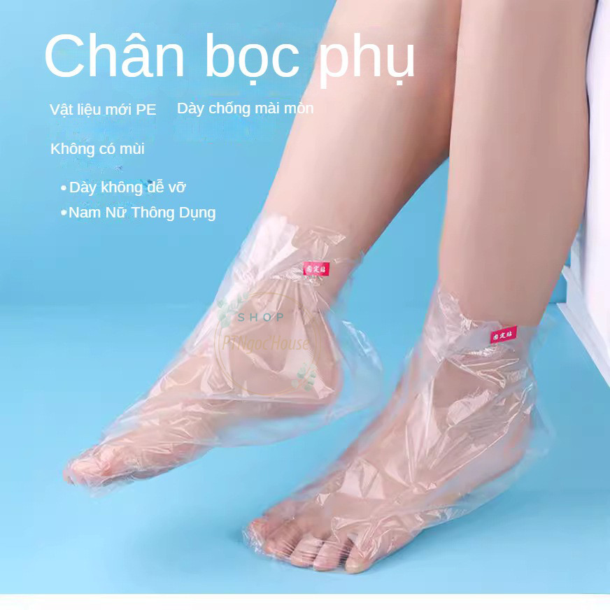 Set 100 Màng Bọc Chân Trong Suốt Chống Nứt Nẻ Chống Nước Dùng Một Lần Kèm Nhãn Dán Cố Định Dưỡng Ẩm