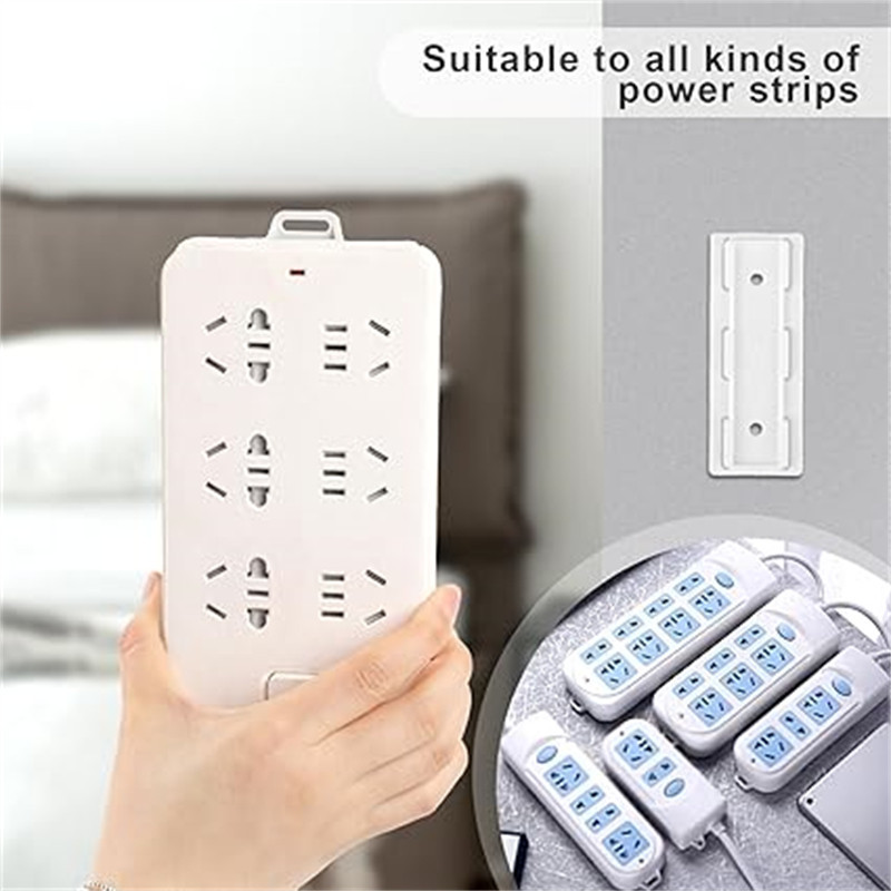 3 / 6 / 9 CÁI Bộ sắp xếp ổ cắm máy tính để bàn không đục lỗ / Giá treo tường Giá đỡ khuấy điện tự dính / Dụng cụ cố định phích cắm hàng
