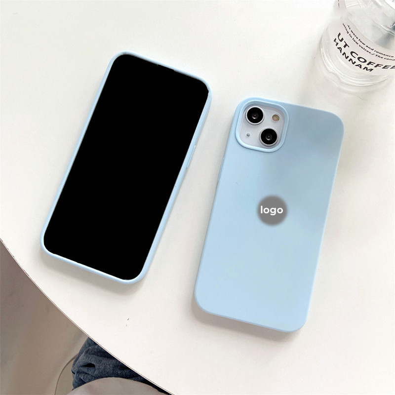 Bầu trời xanh (Chất lượng cao) cho iPhone 17 / 16 / 15 / 14 / 13 / 12 / 11 / Pro Max Air mini Xs Max Xr 7 8 Plus SE Vỏ điện thoại silicon lỏng bảo hiểm toàn diện