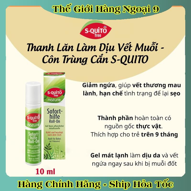 Xịt chống muỗi, kem bôi côn trùng đốt, thanh lăn và gel bôi muỗi đốt Squito Free cho bé từ sơ sinh của Đức- Date mới