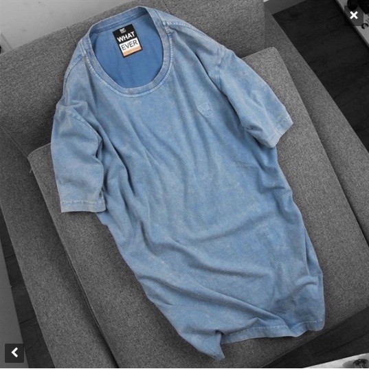 Áo thun cổ tròn wash bụi INF