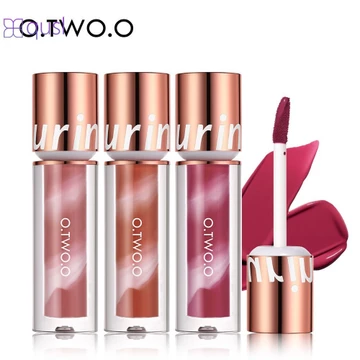 O.two.o Son tint lì lâu trôi không thấm nước siêu bền Son bóng Lolepop mịn nhẹ không dính cốc (cần đợi khô) Son môi trang điểm có độ sắc tố cao Mỹ phẩm qusl
