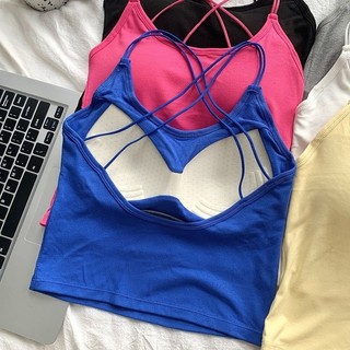 Áo Vest nữ mùa hè thể thao Yoga có miếng đệm ngực