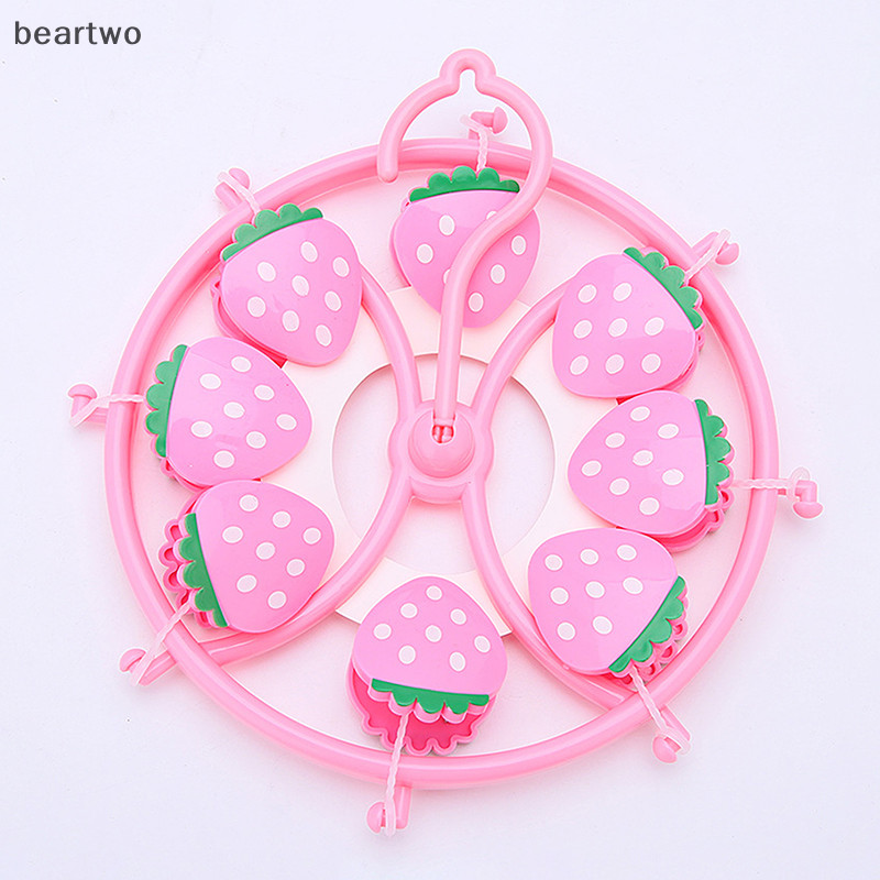 < Beartwo > Thanh treo móc quần áo dâu tây đáng yêu dễ thương Giá phơi tất chống gió Giá phơi đồ gia dụng Giá đựng đồ giặt tại nhà Đẹp